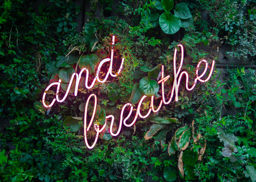 Neon sign that reads, 'And breathe', How to Deal With Teenage Anxiety